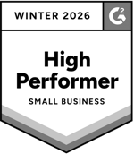 G2 Winter 2026 High Performer award for small business.