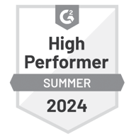 Gravity Software G2 Summer 2024 High Performer Badge