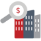 Multi-company budgeting icon representing financial visibility across multiple entities