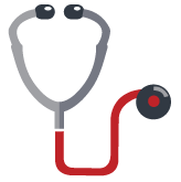 Stethoscope icon representing healthcare inventory management across multiple clinics or locations