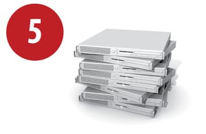 stack of backup servers
