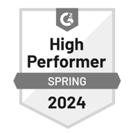 Gravity Software G2 Spring 2024 High Performer Badge