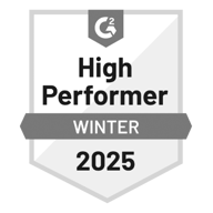 Gravity Software G2 Winter 2025 High Performer Badge
