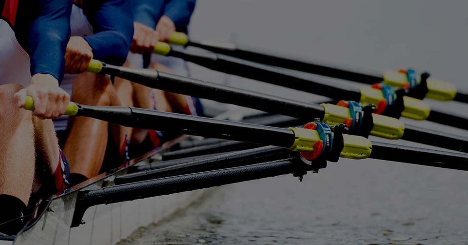 Executive leadership and operational coordination represented through competitive rowing team