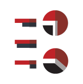 Gravity Software's Dimensional Reporting icon showcasing multi-entity reporting and hierarchical features.
