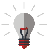 Lightbulb icon symbolizing smart insights and scalable reporting tools in Gravity Software
