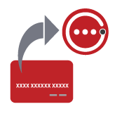Illustration representing credit-card transaction activity flowing into Gravity Software