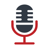 Microphone icon representing broadcasting and media entertainment organizations